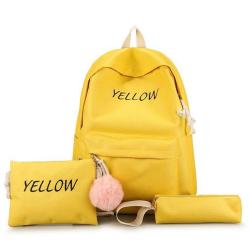 KBW587 Three Sets of Backpacks New Shoulder Bags Primary and Secondary School Students Schoolbag Travel Bag Without Pendant