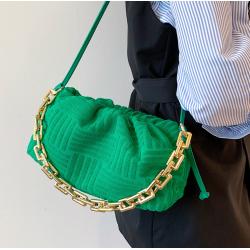 Women's shoulder bag fashion all-match handbag trend metal chain diagonal trendy bag