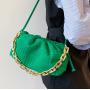 Women's shoulder bag fashion all-match handbag trend metal chain diagonal trendy bag