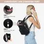 Custom logo Trendy cute bags fashion small daypack Waterproof carry on school bag with USB port college mini backpack for girls