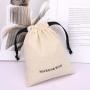 Reusable Natural Cotton Packing Bag For Snack Custom Logo Printing Eco-friendly Gift Candy Storage Dust Muslin Pouch
