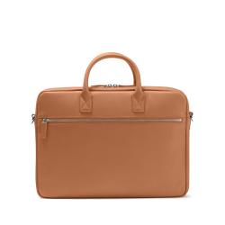 Custom Messenger Bag Satchel With Metal Zippers Premium Slim 16" Business Briefcase Tablet Bag Leather Laptop Bag