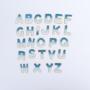 Manufacturer Wholesale Gradient Color Glitter Chenille Alphabet Letter Patches Adhesive Stick On Bags Custom Designer Patches