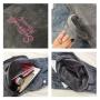 Corduroy women's bag new artistic embroidery letter tote bag retro college style shoulder