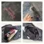 Corduroy women's bag new artistic embroidery letter tote bag retro college style shoulder