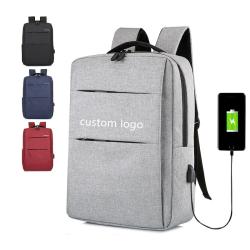 Gelory Customized Logo Laptop Computer Bag Large Capacity Men's Laptop Backpack With USB Charger Port