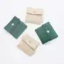 Custom Jewelry Bag Jewelry Dust Bag With Metal Button Quilted Velvet Small Envelope Earring Necklace Packaging Jewelry Pouch
