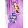 Purple Animal Shape School Bag Custom Clear Pvc Ita Backpack with Pins Display PU Leather Bag
