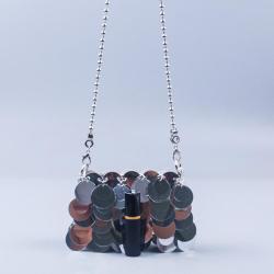 Custom bling New Design High-End Metal Tassel Bag Shiny Sequins Evening Bag Rhinestone Ring Handle Handbag For Women