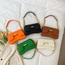 2024 new fashion saddle bag texture stone pattern small square bag hundred chain shoulder crossbody bags