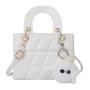 Korean fashion sweet handbag women shoulder bag female 2024 summer new embroidery line small square bag simple crossbody bag