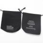 Round Bottom Organic Canvas Drawstring Bag Black Canvas Candle Packaging Pouch