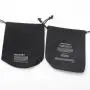 Round Bottom Organic Canvas Drawstring Bag Black Canvas Candle Packaging Pouch