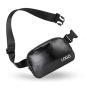 custom trendy unisex travel waterproof travel waist fanny pack chest bag slim pu leather 1l everywhere mini belt bag