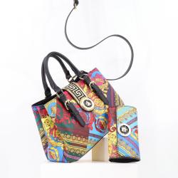 ladysky 2024 women handbags fashion purse and hand bag ladies quality PU leather female bag set of two casual tote bag 33 cm