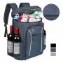 Customized Logo Outdoor Hiking Trips Leakproof Insulated Thermal Refrigerated Picnic Camping Cooler Backpack Bag
