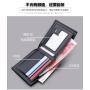 Customs Wallet with Zipper Closure luxury Men's PU and Polyester Lining Daily Use Card Holder Purse Leather Wallet