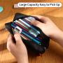 Gelory Large Capacity Pen Case Office College School Simple Stationery Organizer Bag Pencil Pouch for Teens Girls Adults