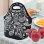 Small Neoprene Lunch bags Thick and Reusable Thermal Lunch Tote Bag with Zipper for Adults Kids