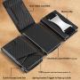Customize Pop up Card Wallet RFID Blocking Slim Aluminum Metal Bank Card Holder Case with Business Money Pocket for Credit Card