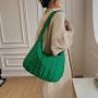 Large Capacity Crossbody Handbag Custom Leather Bag Shoulder Bag With Solid Pattern Polyester Lining Embroidery Decor