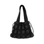 2024 Autumn female pleated cotton jacket bag Ms. South Korean Tote bag large capacity  soft plaid nylon women's shoulder bags