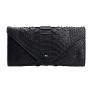 OEM ODM Customized Latest Designer Genuine Snake Skin Leather Fashion Evening Shoulder Handbag Envelope Clutch Bag