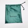 High End Custom Logo Printed Satin Drawstring Dust Bag For Handbag High-Heeled Shoes Packing Luxury Gift Satin Pouch