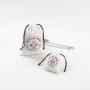 Luxury  Custom Velvet Fabric Lipstick Cosmetic Jewelry Pouch Soft Beige Velvet Packaging Bag