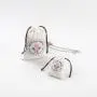 Luxury  Custom Velvet Fabric Lipstick Cosmetic Jewelry Pouch Soft Beige Velvet Packaging Bag