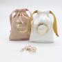 Custom Hot Stamping  Mini Suede Drawstring Gift Cosmetic Bag Luxury Suede Gift Jewelry Pouch