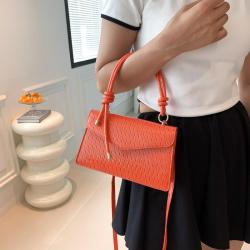 ZR800 Woman PU Bag Daily Life Girl Solid Color Small Square Single Bag Girl Magnetic Button  Leisure Underarm Versatile Bag