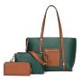 Hot Selling Large Capacity Customs Tote Bag PU Leather Designer Three-Piece Set Women New Style Fashion Ladies Handbags