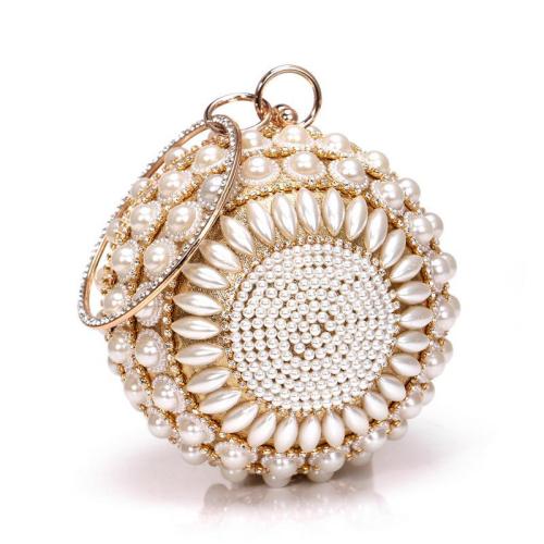 New bridal wedding purses imitation pearl bag handbag women clutches purse spherical evening bags pochette femme