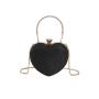 High quality sequin heart shape crystal ladies clutch bags exquisite party rhinestone bag 2024
