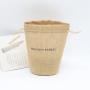 Free Sample Round Bottom Drawstring Jute Burlap Candle Wine Gift Packaging Pouch Custom Logo Perfume Cosmetic Bags