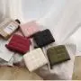 2024 popular design mini small wallet women short wallets pu leather zipper cute coin purse student embroidery wallet
