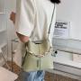 New Trending Shoulder Bag Bolsos Solid Color Bucket Bag With Silk Scarf Crossbody Bags For Women