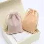 Colorful Soft Velvet Jewelry Drawstring Pouch Mini Luxury Watch Perfume Packaging Velvet Dust Gift Bag