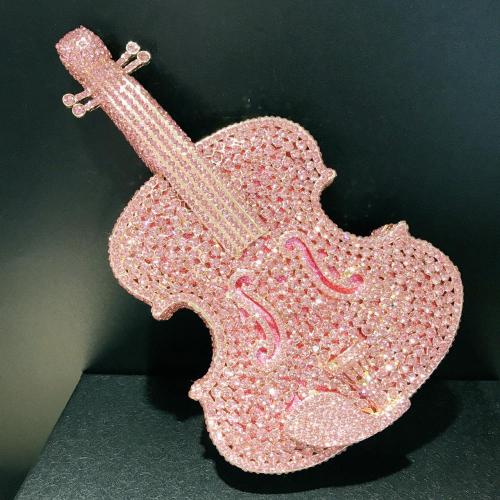 Best Seller bolsos mujer sacos Lady Violin Bling Diamond Purse Guitar Evening Bag Women Rhinestone clutch wedding Party Handbag