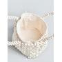 2024  Retro woven bag handicraft Handmade wooden beads handbags purse niche design handbag women's bucket bags