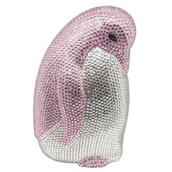 Hot Selling Luxury Evening Clutches Bags Pink Penguin Purses Rhinestone party formal clutch purse Crystal Bag for Women
