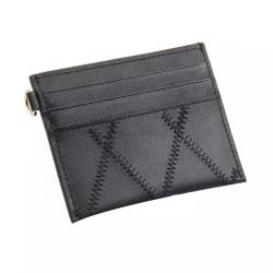 Fashion High Quality Sheepskin Card Holder Quilted Lambskin Leather Card Holder