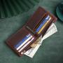 Head Layer Cowhide Wallet Men Card Holder Wallet Large Capacity Carteras Mujer Genuine Leather Wallet Cartera De Hombre