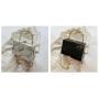 HR486 Women's Fashion Style Dinner Party Clutch Bag New Texture Chain One Shoulder Crossbody Bag Trend Printed Handheld Box Bag