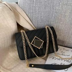 Cheap Fashion Messenger Bags Chains Leather Crossbody Bag Buckle Sling Bags For Women