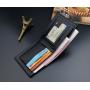 OEM847 Short Men's Wallet Fashion Business Silm Purse Lychee Pattern Wallet Gift for Men Vintage Credit Card Holder
