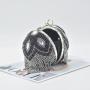 New Round Ball Pearl Bright Diamond Handheld Evening Bag