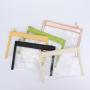 Keymay Stock 10 Multi Colors Waterproof Plastic Document Pouch Premium Women Clutch Purse Function Pencil Case PVC Zipper Bag