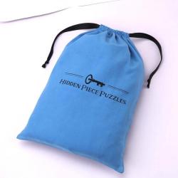 Customized Luxury Blue Thick Suede Drawstring Hat Shoes Clothes Packaging Pouch Logo Printing Velvet Dust Bag For Hanbdag